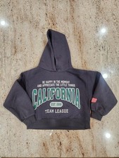 Pre Owned Girl's ZARA Oversized Hooded California Print Sweater Size 9 134 cm 