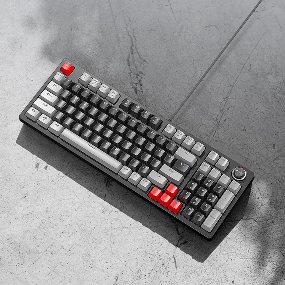 T50 Mechanical Gaming Keyboard with 96+1 Keys Wired High-Performance N2O7 Switches for Precision and Durability