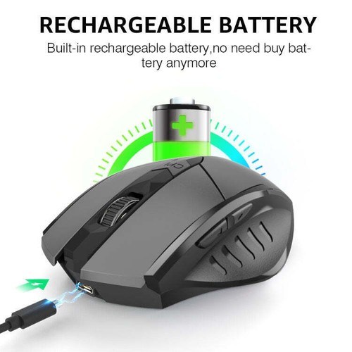 Inphic PM6 6 Keys 1000/1200/1600 DPI Home Gaming Wireless Mechanical Mouse. - Picture 8 of 8