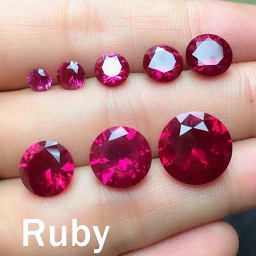 Exquisite Lab Grown Ruby Handmade Round Shape Loose Gems with AGL Certificate - Picture 22 of 26