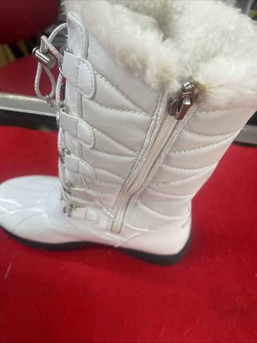 Khombu Iris Women's Winter Snow Boots With Zipper Size 5 New NWOB Faux Fur Cream - Picture 3 of 24