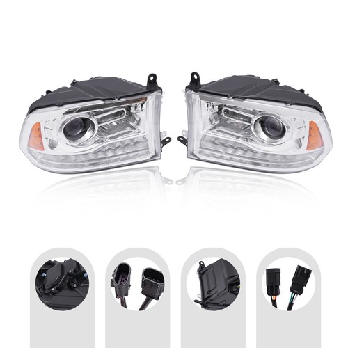 For 2013-2018 Dodge Ram 1500/2500/3500 Factory Projector Headlights with LED DRL - Picture 21 of 21