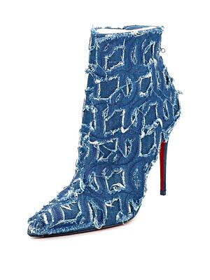 Christian Louboutin SO KATE BOOTY 100 Denim Ankle Bootie Boots