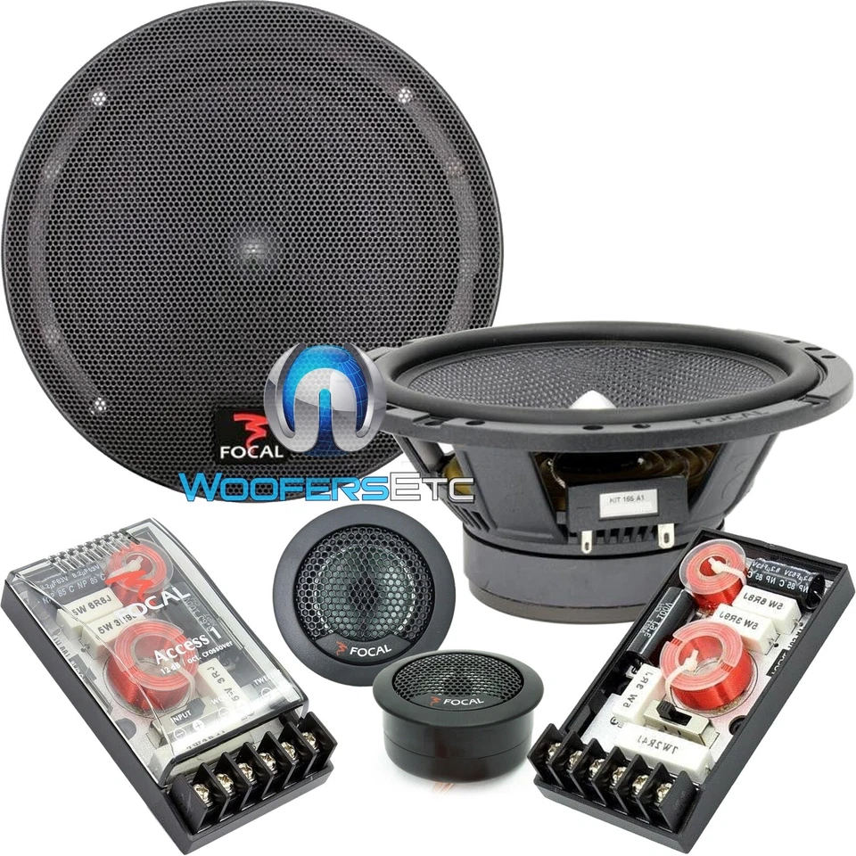 FOCAL 165A1 6.5" 120W RMS 2-WAY COMPONENT SPEAKERS MIDS TWEETERS CROSSOVERS NEW - Image 2 of 4