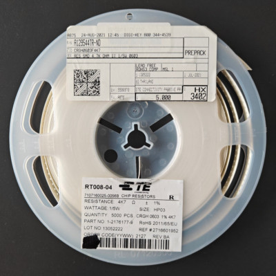 Ca. 4000 Stk. TE Connectivity Widerstand 4.7K OHM 1% 1/5W