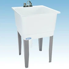 El Mustee 14CP Utilatub 20 gal Floor-Mount Combo Laundry/Utility Tub, 33 X 23...