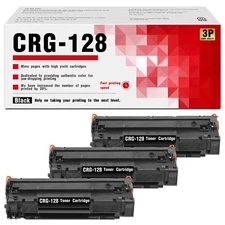 CRG-128 Black Toner 3-Pack Compatible for Canon D550 MF4450 L190 D530 L100