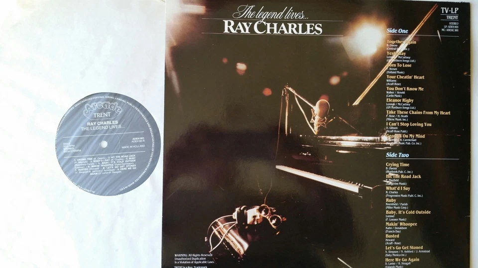 Ray Charles-The Legend Lives -1981 -Vinyl  -LP -Record TV-LP Holland Press - Image 2 of 4