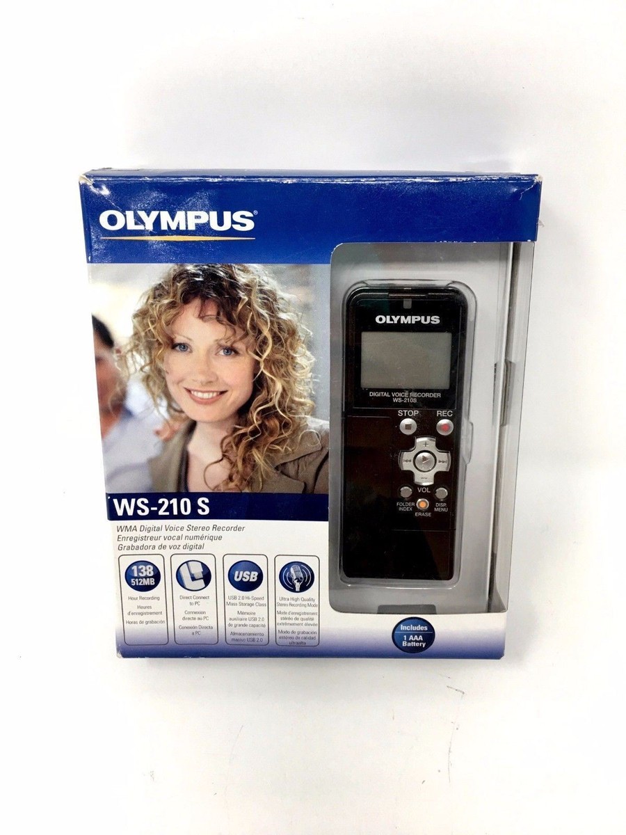 Olympus WS-210S Portable Digital Voice Recorder. Up to 138 hours