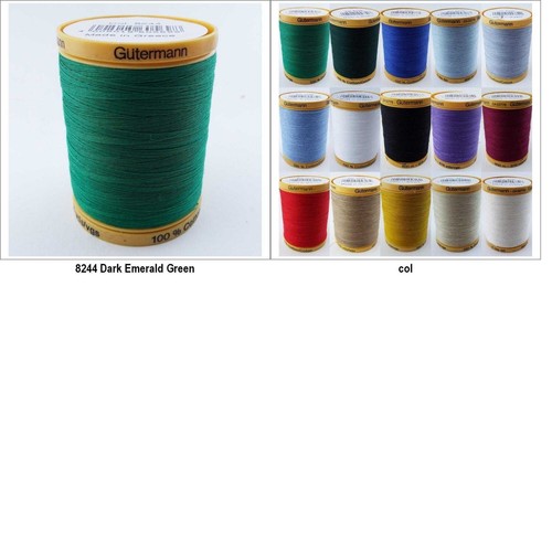 Gutermann Pure COTTON Thread 800 Metres Reels Machine Hand Sewing 17 Colour 950D - Picture 6 of 26