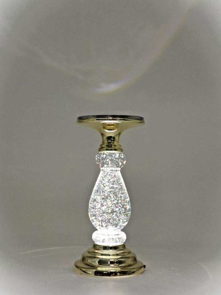 Pedestal Brillo Giratorio Dorado + Temporizador y USB para Cuerpo de Baño Funciona Velas de 3 Mechas Foto 3 de 4