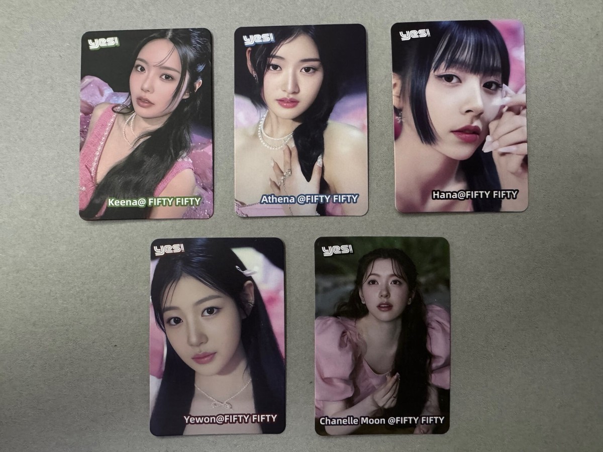 KPOP FIFTY FIFTY Hana Athena Keena Chanella Moon Yewon 5 YES cards