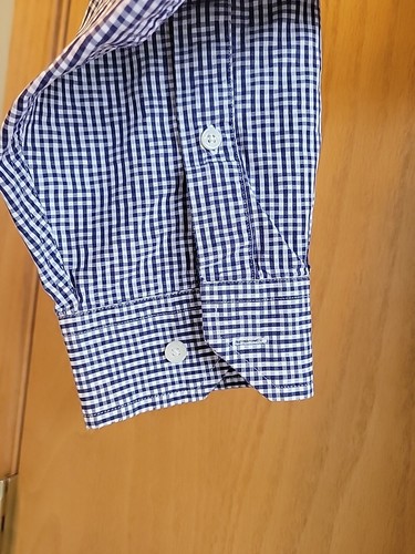 Men's BEN SHERMAN Blue Dress Shirt Size XL, 17.5 /34-35 extra large button down - Picture 10 of 11