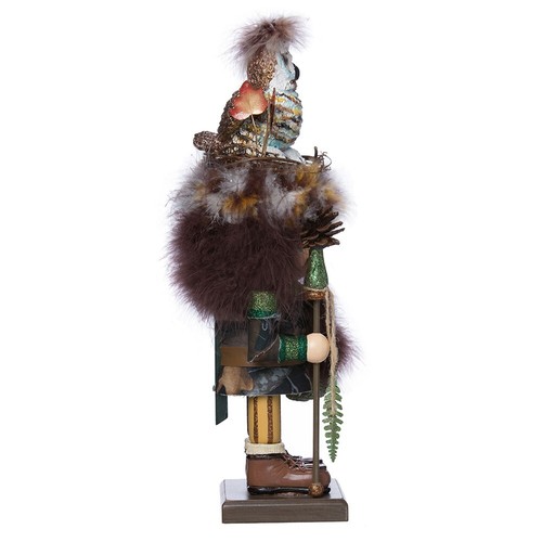 Kurt Adler Hollywood Nutcracker: The Woodsman with Owl Hat, HA0199 - Picture 4 of 8