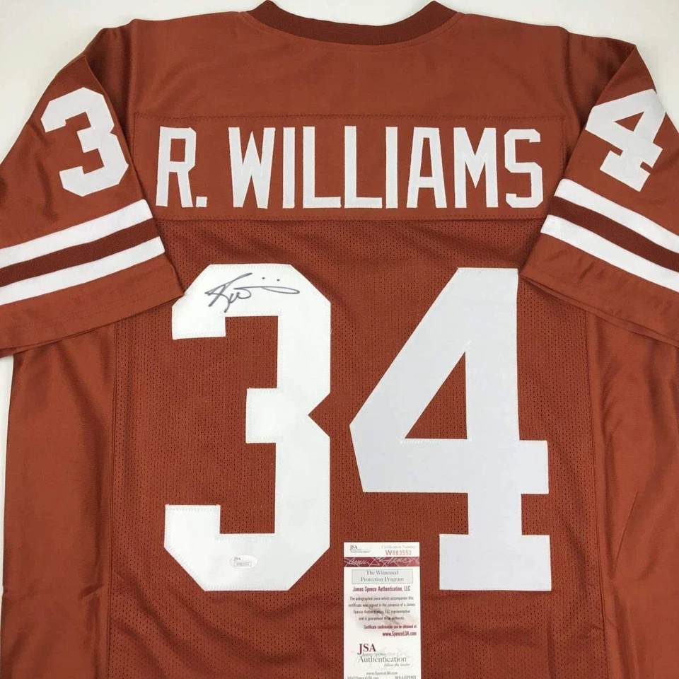 Autographed/Signed Ricky Williams Texas Orange College Football Jersey JSA COA - Image 2 of 4
