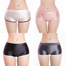 Women Briefs Bikini Shorts Sheer Underwear Nightwear Sleepwear Glossy Costume