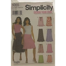 #5065 Simplicity Misses Design Your Own Skirt Sewing Pattern Size 6-12