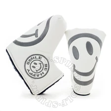 Smile Face Putter Head Cover for Scotty Cameron Newport Select California White