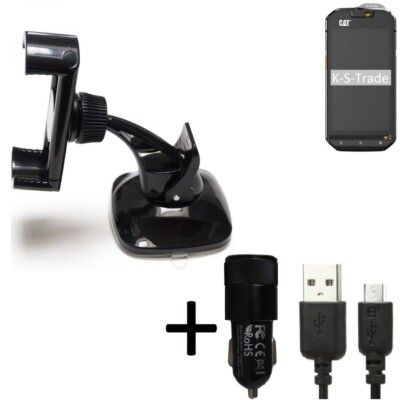 Halterung Scheibe + Armaturenbrett für Cat S60 + Ladegerät Smartphone Halter k