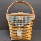 Longaberger Basket September 1998 The Crawford Barn Lid & Liner & Tie On