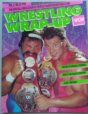 WCW Magazine Wrestling Wrap-Up Vol 2. No.10 1990 Steiners Fabulous Freebirds WWF