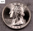 1945 Washington Quarter - Gem BU - 90% Silver