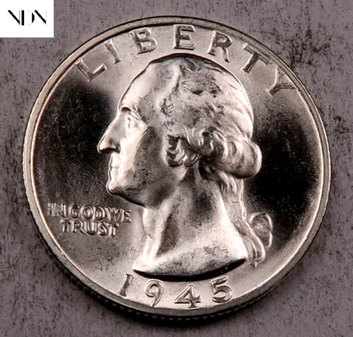 1945 Washington Quarter - Gem BU - 90% Silver