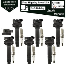 UF553 6Pcs Ignition Coil and Iridium Spark Plug For 2008-2015 Mazda CX-9 3.7L