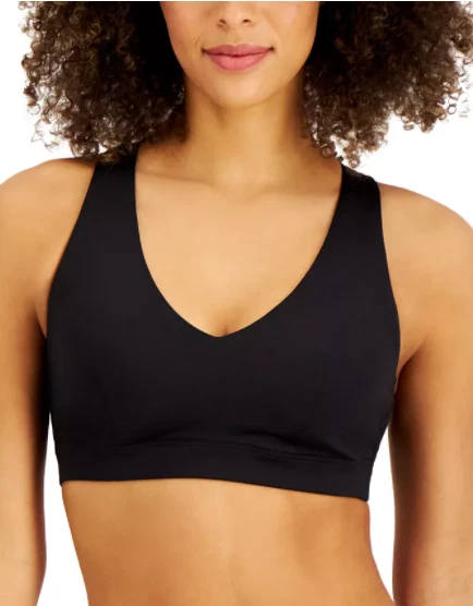 Ideology Womens S Low-Impact Racerback Sports Bra Black Created for Macy's