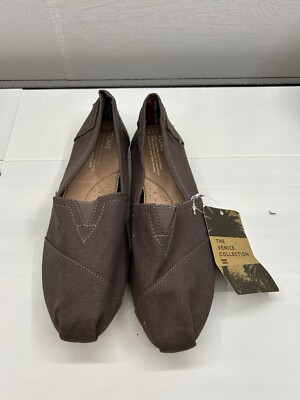 Toms Venice Collection Canvas Slip On Ladies Brown 9.5