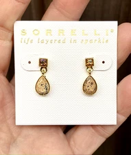 0.75" Long Raw Sugar Collection Dainty Crystal Riverstone Sorrelli Earrings