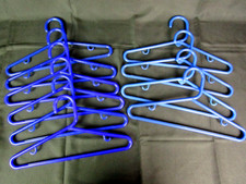 Children's Kids Colored Plastic Clothes Hangers 12  Sturdy Blue Pack / Lot of 10
