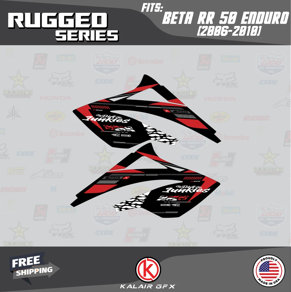 Kit Gráficos para Beta RR 50 (2006-2010) Resistente - ROJO Foto 4 de 4