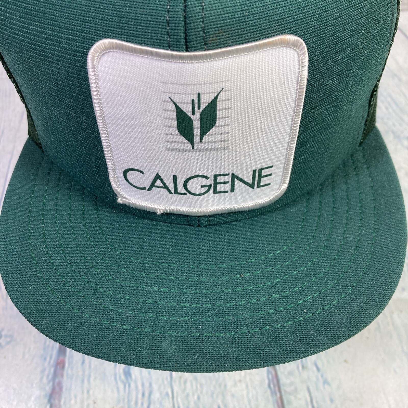 Vintage Calgene Patch Hat Cap Snapback Trucker Fa… - image 2