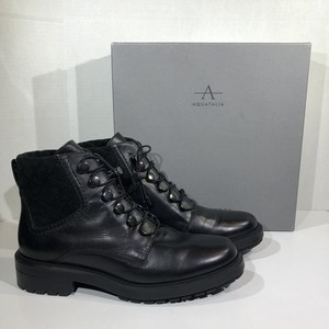 aquatalia linda leather combat boot