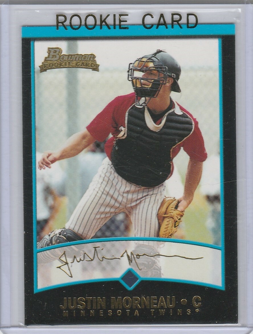 JUSTIN MORNEAU ROOKIE CARD Baseball Minnesota Twins Bowman RC Sigs