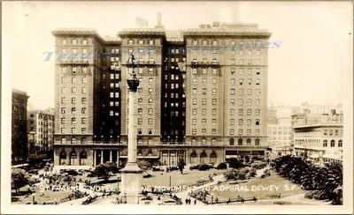 1920s San Francisco California St Francis Hotel Admiral Dewey Monument  Photo | eBay