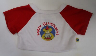 Build A Bear Workshop Happy Birthday Tee Red & White
