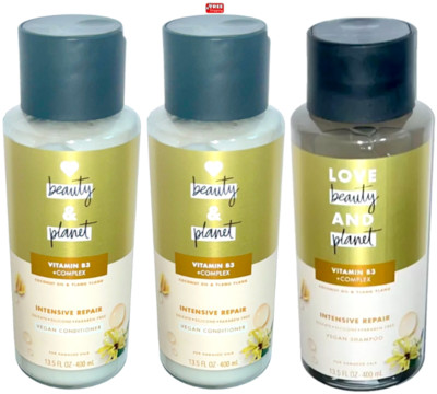 LOVE BEAUTY &PLANET (2) Conditioner & (1) Shampoo Coconut Oil &Ylang Ylang 3Pack