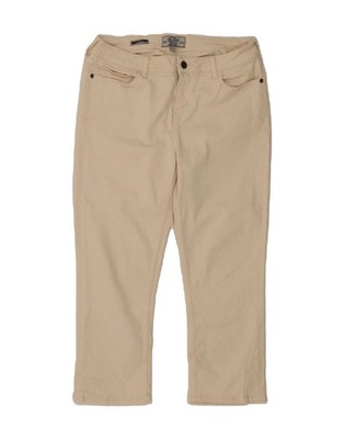 Fat Face Damen Capri Jeans UK 12 Medium W30 L22 Beige Baumwolle BB03
