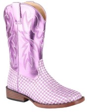 Roper Girls' Little ' Glitter Gleam Western Boot Broad Square Toe -