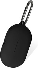 Silicone Case for Beats Solo Buds, Protective Cover with Carabiner Black 
