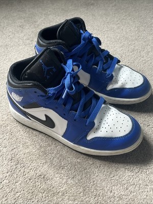 Nike Air Jordan 1 Mid GS Game Royal Blue White UK 4 DQ8423-402 Jugend Sneaker