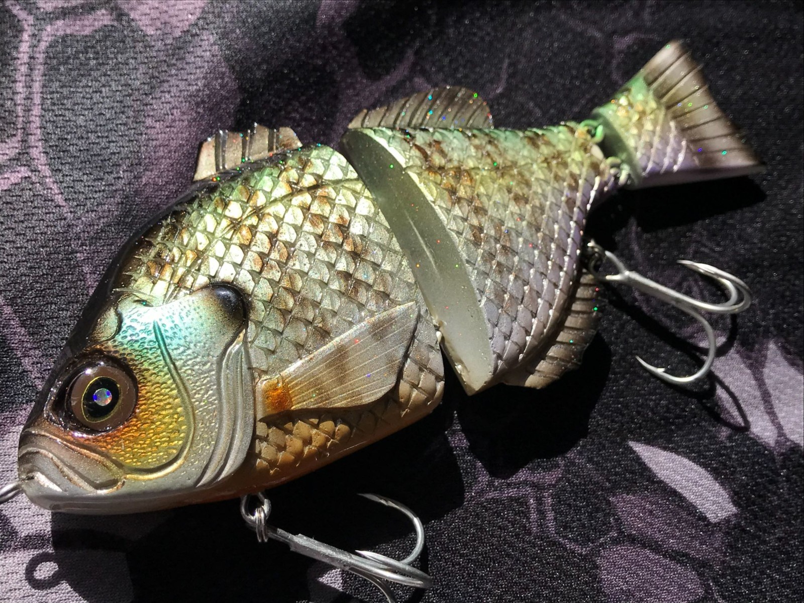 Handmade Japanese Swimbait "Gillra150" Micro Glitter Subtle  Flash Motion - Image 2