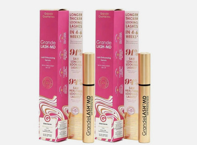 2 packs Grande Cosmetics GrandeLASH-MD Eyelash Serum Clear4ml Vitamins Minerals