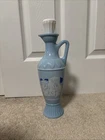 Vintage Jim Beam Decanter 1960s Blue Milk Glass Grecian philosophers