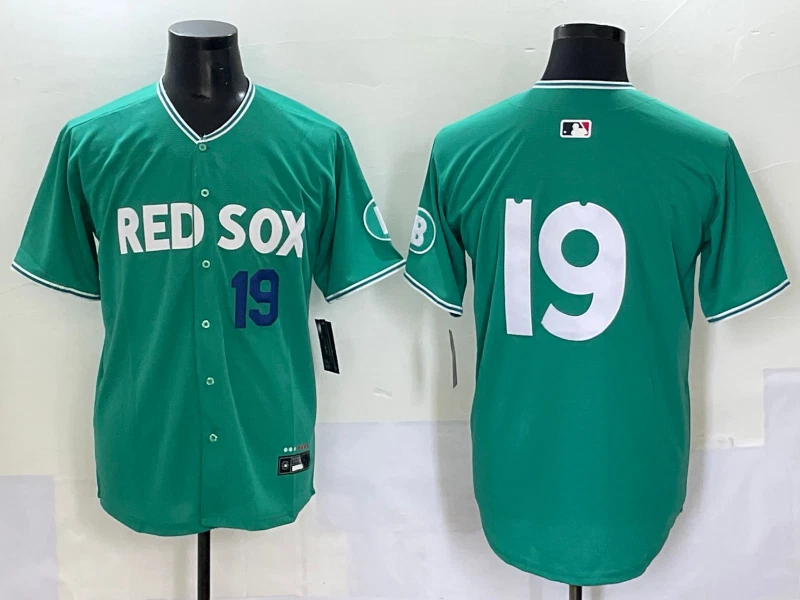 Men's Red Sox #19 Roman Anthony Green 2025 City Connect  Player Jersey