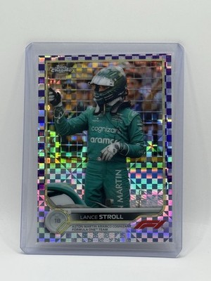 Lance Stroll, Purple Checker Flag X-Fractor /199 - 2022 Topps Chrome Formula 1