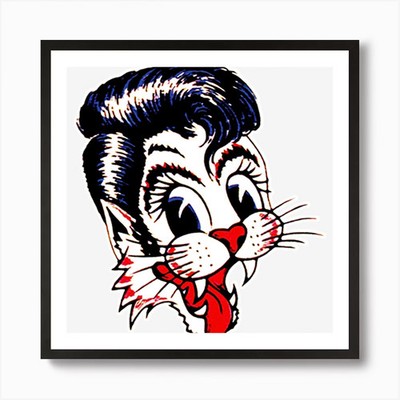 Streunerkatzen WT (1) Kunstdruck gerahmt Wandbild Poster Leinwanddruck Bild