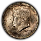 1964 50c Kennedy Half Dollar - Neon Toning - BU - SKU-H3650